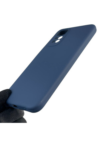 Чохол для Redmi Note 11 4G силіконовий з мікрофіброю нековзний на сяомі редмі нот 11 4г темно-синій Xiaomi (366389787)