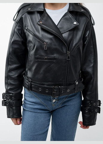 Чорна демісезонна куртка Fabio Monti
