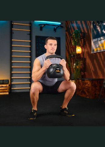 Гиря виниловая 16кг TX-016CKB черный TREX Sport (323136233)