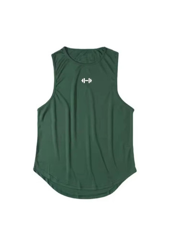 Белая мужская белая майка для тренажерного зала, летняя майка для фитнеса с принтом гантели No Brand Майка