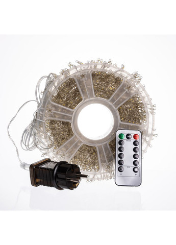 Гірлянда-нитка Роса Хвойна лапа 1500 LED 50 метрів біла, жовтий No Brand (366221545)