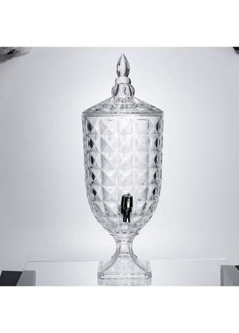 Лимонадница с краном на подставке стеклянная 5 л лимонадник 51 см HP-19-18F-5 Yiwu (369446700)