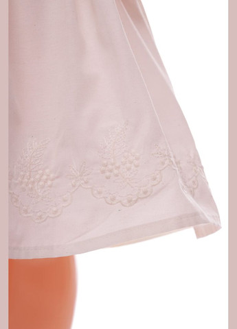 Бежева сукня ошатна з коротким рукавом бавовняна з квітами бежева 92 см (39434) BABYKROHA (323469439)