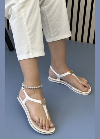 Белые женские босоножки шлепанцы 1595 белые XIFA