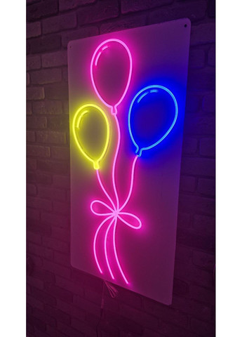 Неоновая Led вывеска Воздушные Шарики 45х100 см NeonChic (367115476)