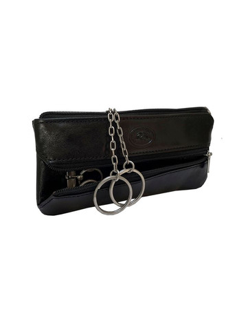 Кожаная ключница чёрного цвета Italico 2686 nero Tony Perotti (303830911)