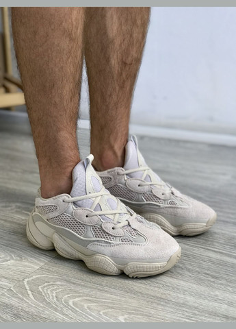 Бежевые демисезонные кроссовки мужские и женские adidas yeezy 500 beige | адидас изи буст 500 бежевые No Brand