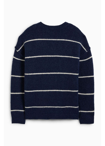 Темно-синій демісезонний светр з вовною та альпакою C&A