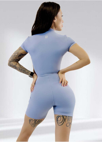 Спортивный комбинезон женский с шортами LILAFIT голубой спортивный