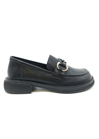 Женские туфли черные кожаные YA-18-11 23 см(р) Yalasou