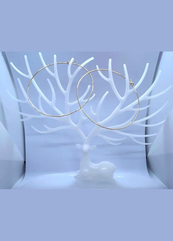 Сережки-кільця конго 7 см золотистий No Brand (298426492)