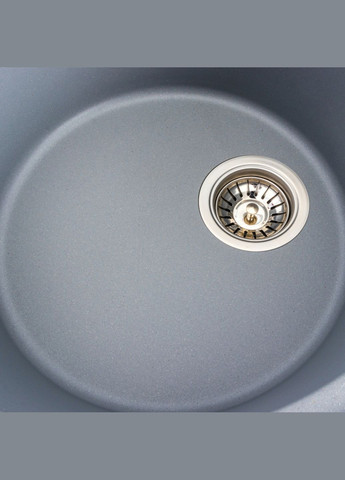 Гранітна мийка для кухні 5847 ONYX матова (сірий металік) Platinum (269794924)