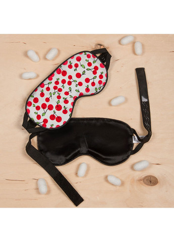 Маска для сна шелковая Млечный Путь с нескользящей резинкой в Подарочной упаковке Вишни (1139-02) Фабрика Тиші (369550253)