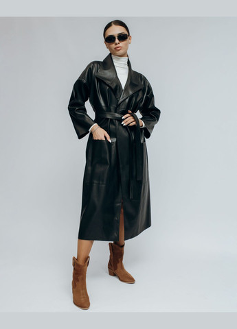 Черное демисезонное Тренч кожаный Red Exp. черный RED EXP.