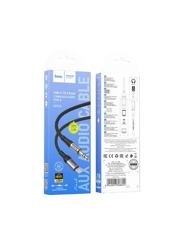 Кабель UPA26 Fresh digital audio conversion cable Type-C Чорний Hoco (388778869)