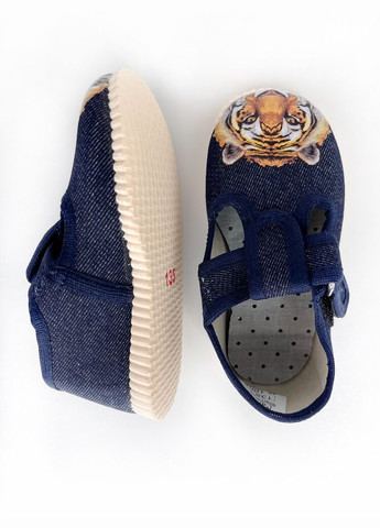 Текстильні капці 17 р 11,5 см синій артикул П35 Берегиня (294755525)