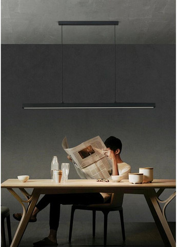 Люстра светодиодная подвесная LED светильник для квартиры на потолок лэд 27352 Черный 15-100х6х100 см. Sunnysky (324396412)