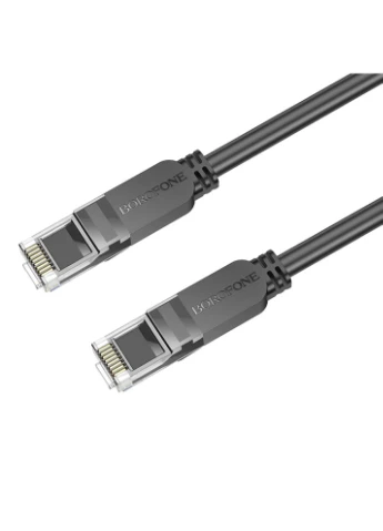Мережевий кабель Category 6 Gigabit network cable(L=8M) Black (6941991103964) Borofone BUS01 (361347728)