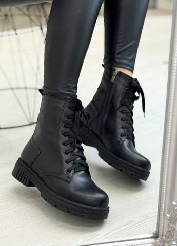 Черевики жіночі шкіряні демісезонні, колір чорний Vasha para СК-1596/5 чорна шкіра (362894389)