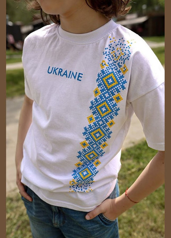 Блакитна літня футболка дитяча hc (h001-6414-2) Be in fashion