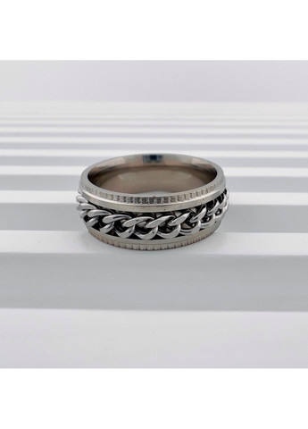 Кільце спінер з ланцюжком із нержавіючої медичної сталі RS-038 No Brand (299634602)