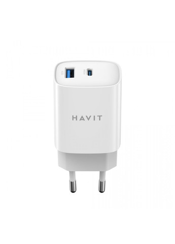 Зарядное устройство для UC30 PRO GaN 30W USB-A+USB-C White Havit (363970246)