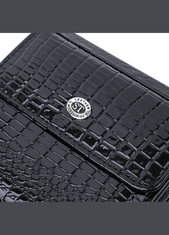 Женский кошелек из натуральной кожи с монетницей 22706 Черный st leather (306881798)