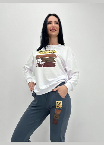 Трикотажный костюм с принтом Fashion Girl (300775477)