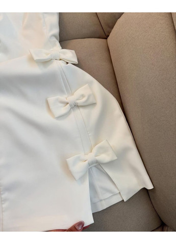 Молочное вечернее женское платье FINO Mode однотонное