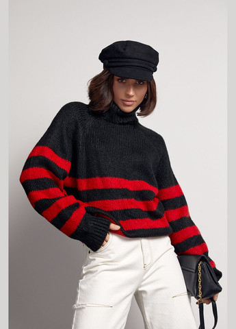 Вязаный женский свитер в полоску 4612 Lurex (280910155)