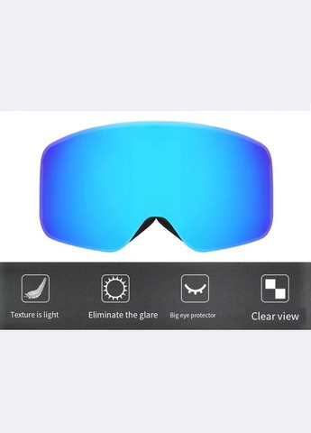 Маска гірськолижна 3226 лінза синя лижні окуляри MINOV (322855025)