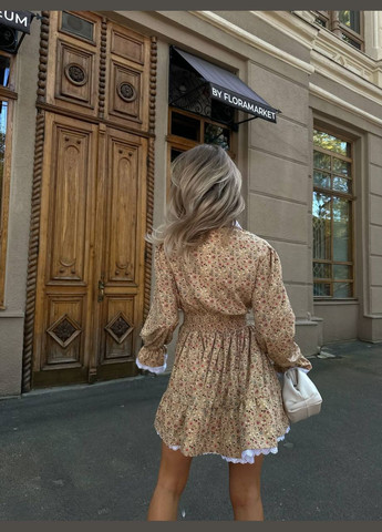 Бежевое повседневный, праздничный, коктейльное, вечернее платье женское No Brand