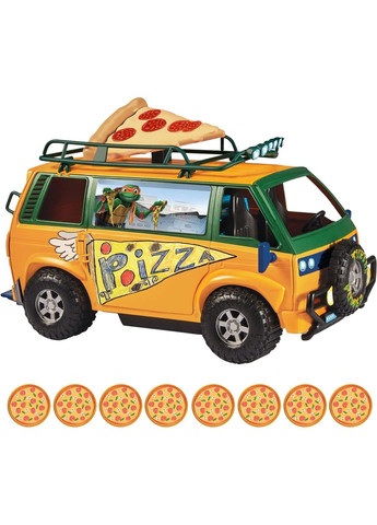 Ракушки-ниндзя Боевая машина Фургон доставки пиццы Оригинал Pizza Fire Delivery Van стреляет пиццей TMNT (365251551)