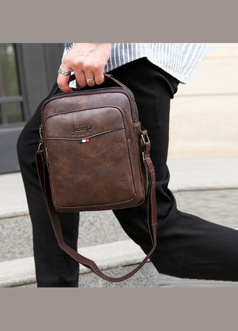 Чоловіча сумка планшетка еко шкіра темно-коричневий No Brand (301212099)