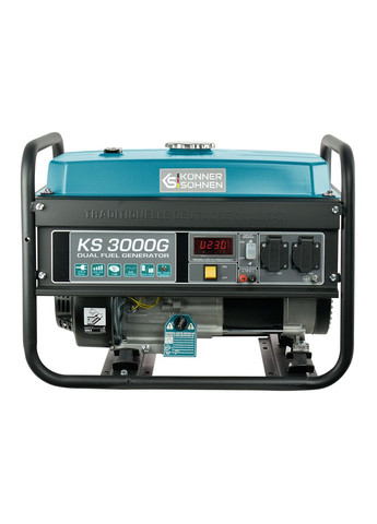 Газобензиновий генератор KS 3000G (3 кВт, 50 Гц, 230 В, 15 л) однофазний (23124) Konner&Sohnen (295043322)