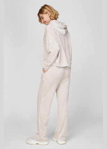 Бежевый демисезонный велюровый костюм с капюшоном Naviale LH500-04 Velour sand