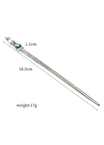 Традиционная китайская металлическая заколка для фиксации волос с камешком зеленого цвета No Brand (311222460)