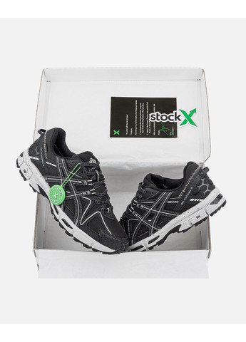 Черные демисезонные кроссовки мужские asics black white gore tex No Brand Gel-Kahana 8