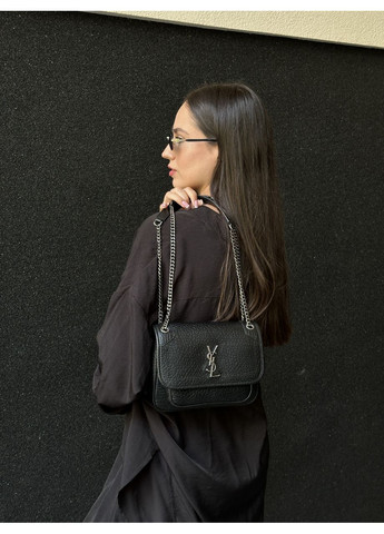 Сумка жіноча Niki in Grained Lambskin Black/Silver No Brand (367610030)
