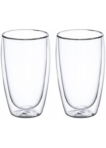 Набір скляних термостаканів 450мл подвійні стінки для гарячих та холодних напоїв Kamille (368987615)