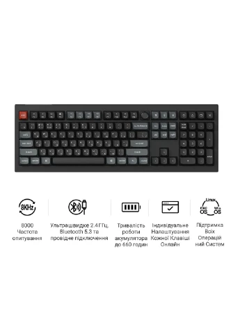 Клавиатура V6 Ultra Red Switch RGB UA Black (V6U-D1-UA) Keychron V6 Ultra Keychron Red Switch RGB UA Black (399994934)