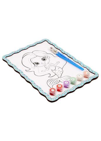 Дитячий набір для розпису по дереву "Русалка" Puz-22963 формат А4 PuzzleOK (362589839)