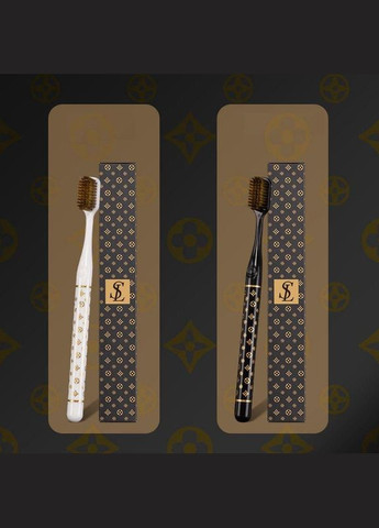 Зубна щітка в стилі LV чорна No Brand (295012665)