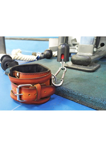 Манжета F8 коричнева для тяги на тренажері (шкіра) EasyFit (362497703)