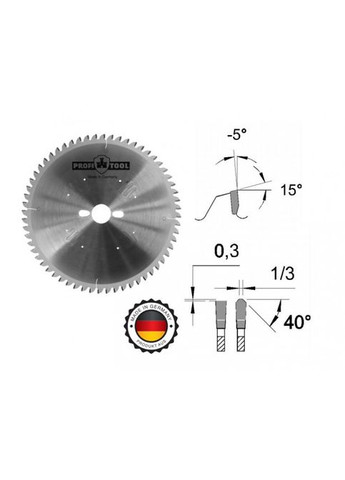 Диск пильный 400х3,4х2,8х30 мм Z=96 форма зубца TFneg низкий шум и вибрация резки и калибровки профилей пли (11867) Profitool (298575383)