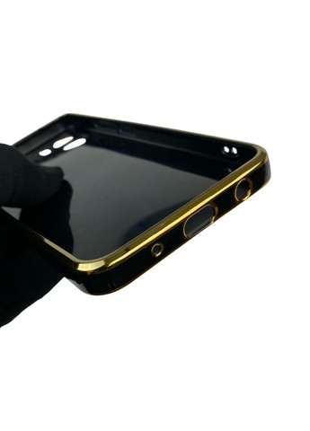 Чехол для Redmi A1 с кольцом-подставкой с золотой окантовкой на редми а1 черный gs1 Xiaomi (366234369)