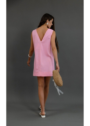 Рожева сукня коротка льон рожева Bessa