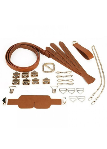 Набір девайсів для БДСМ, натуральна шкіра та метал,, 7 предметів - CherryLove Lockink (296623723)