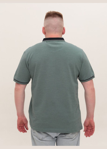 Поло чоловіче зелене в крапку великі розміри MarcoStar Пряма (330012937)