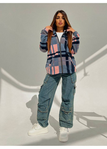 Жіноча кофта-сорочка оверсайз в клітинку MonCher (349453425)